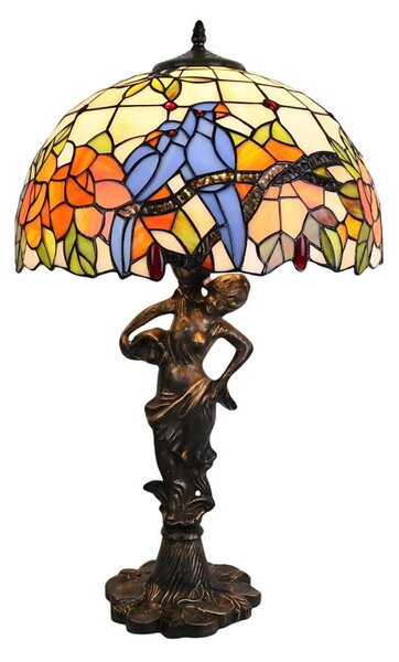 Brilagi - Lampă de masă Tiffany cu vitralii JUNGLE, 1xE27/60W/230V