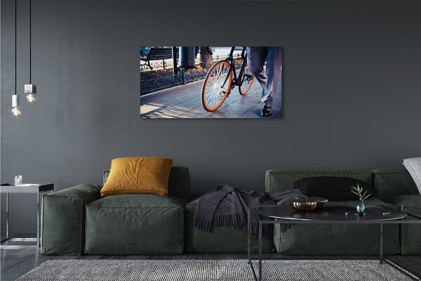 Tablouri canvas Oraș picior de biciclete