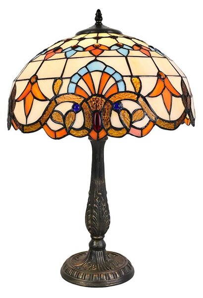 Brilagi - Lampă de masă în stil Tiffany cu vitralii MIRABELLA 2xE27/60W/230V