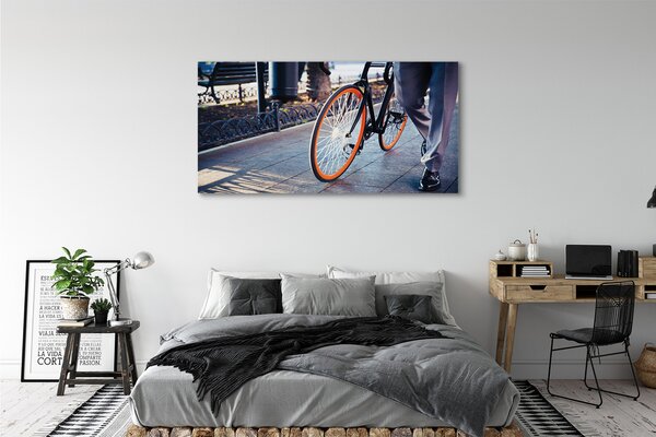 Tablouri canvas Oraș picior de biciclete
