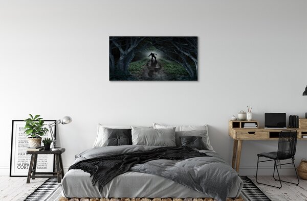 Tablouri canvas forma copac închis pădure