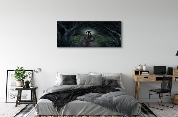 Tablouri canvas forma copac închis pădure