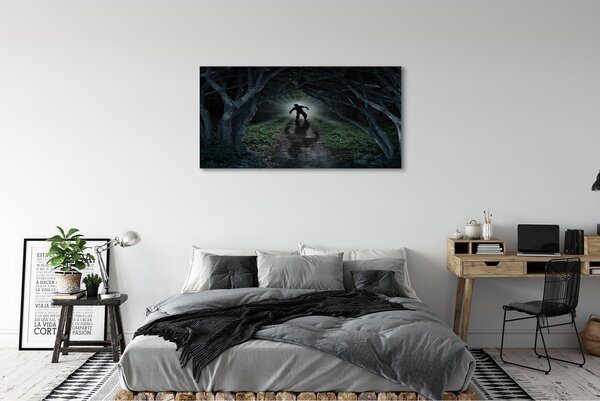 Tablouri canvas forma copac închis pădure