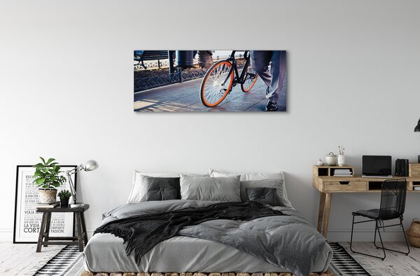 Tablouri canvas Oraș picior de biciclete