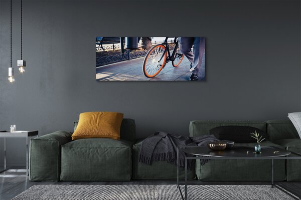 Tablouri canvas Oraș picior de biciclete