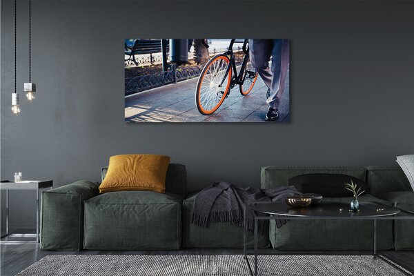 Tablouri canvas Oraș picior de biciclete