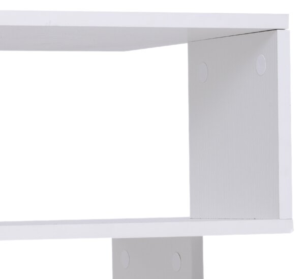 Masuta de Cafea HOMCOM 2 Rafturi, Lemn Alb, 40x40x43cm | Aosom Romania