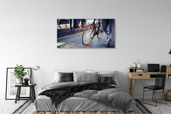 Tablouri canvas Oraș picior de biciclete