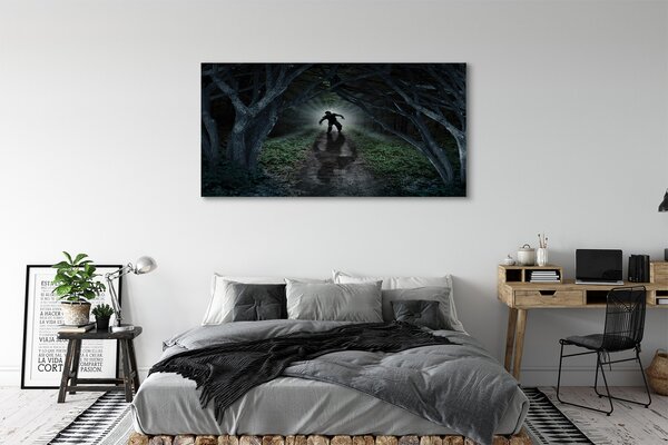 Tablouri canvas forma copac închis pădure