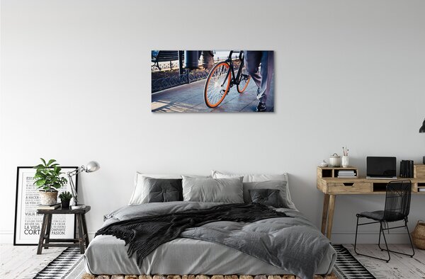 Tablouri canvas Oraș picior de biciclete