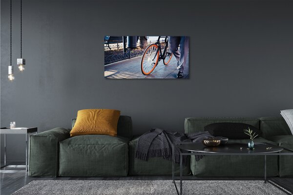 Tablouri canvas Oraș picior de biciclete