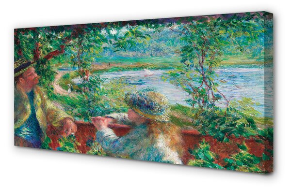 Tablouri canvas întâlnire Art lângă lac
