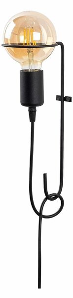 Lampa perete 3664, negru, metal, 9x30 cm