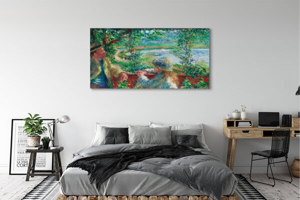 Tablouri canvas întâlnire Art lângă lac