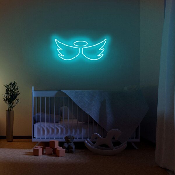 Aplica de Perete Neon Angel, 52 x 22 cm