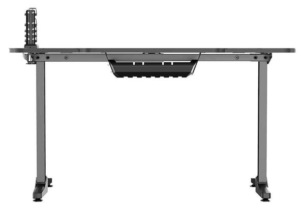 Birou Gaming Adore CARBON SERIES X9, 140 x 66 x 75 cm, suprafata carbon, mousepad, USB gamepad holder, suport pentru casti si pahar, cutie cabluri