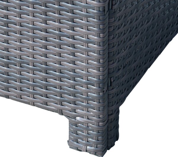 Outsunny masuta exterior, sticla securizata, 85x50x39cm, maro | Aosom Romania