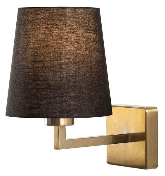 Lampa perete 4654, negru/auriu, metal/material textil, 18x24x30 cm