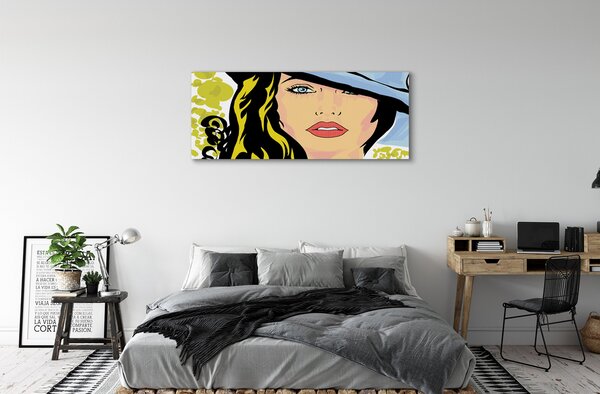 Tablouri canvas Femeie pălărie