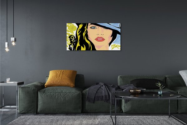 Tablouri canvas Femeie pălărie