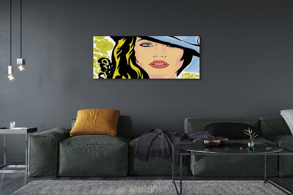 Tablouri canvas Femeie pălărie