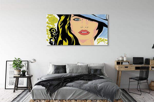 Tablouri canvas Femeie pălărie