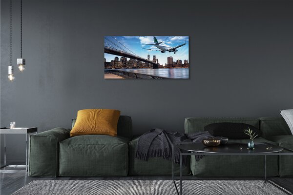 Tablouri canvas oraș nori Aeronave