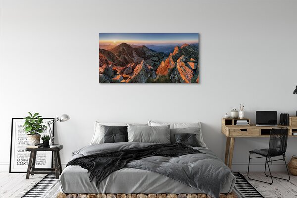 Tablouri canvas apus de soare la munte