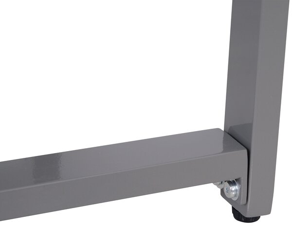 Outsunny Masă de Cafea pentru Terasă și Grădină cu Cadru din Aluminiu și Ratan PE, Suprafață Acoperită cu Sticlă, 50x50x50cm, Gri | Aosom Romania