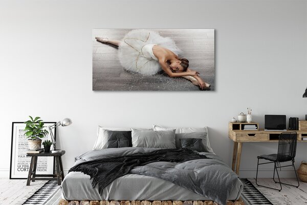 Tablouri canvas Femeie rochie albă balerină