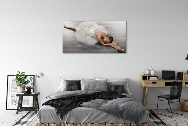 Tablouri canvas Femeie rochie albă balerină