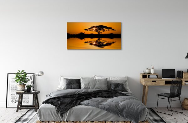 Tablouri canvas copac Apus de soare