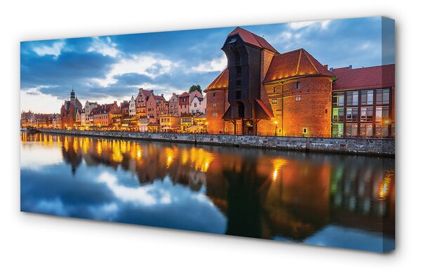 Tablouri canvas clădiri fluviale Gdańsk