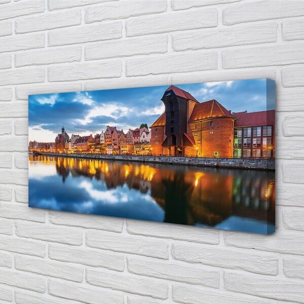 Tablouri canvas clădiri fluviale Gdańsk