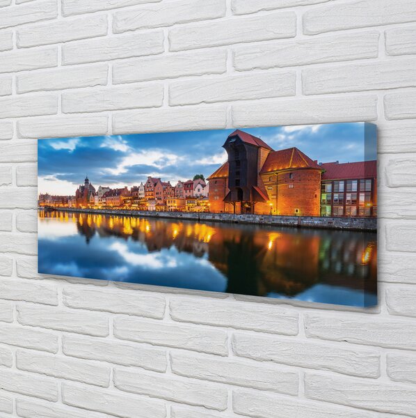 Tablouri canvas clădiri fluviale Gdańsk