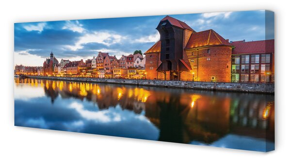 Tablouri canvas clădiri fluviale Gdańsk