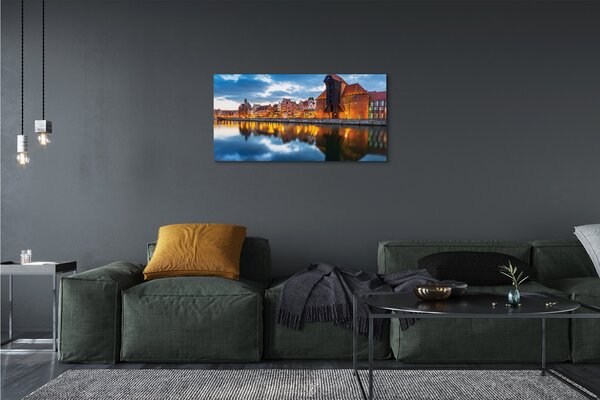 Tablouri canvas clădiri fluviale Gdańsk