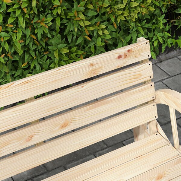 Outsunny Banca Country Fonta 127×60×85 cm – 2‑locuri cu Cotiere Rotative Neagra | Aosom Romania