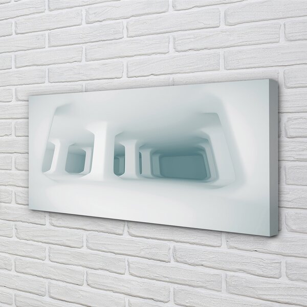 Tablouri canvas sprijin 3d alb