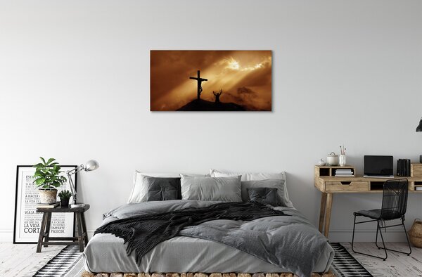 Tablouri canvas Isus Cruce de lumină