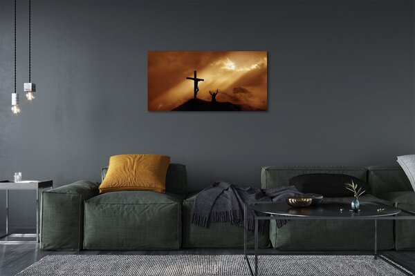 Tablouri canvas Isus Cruce de lumină