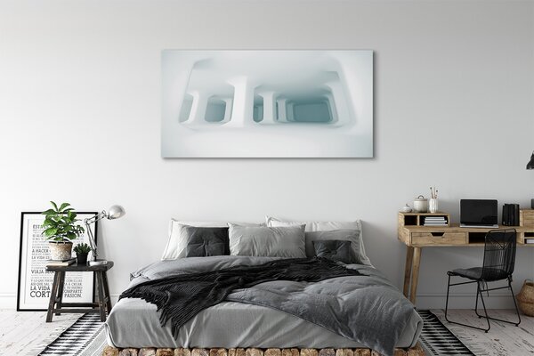 Tablouri canvas sprijin 3d alb