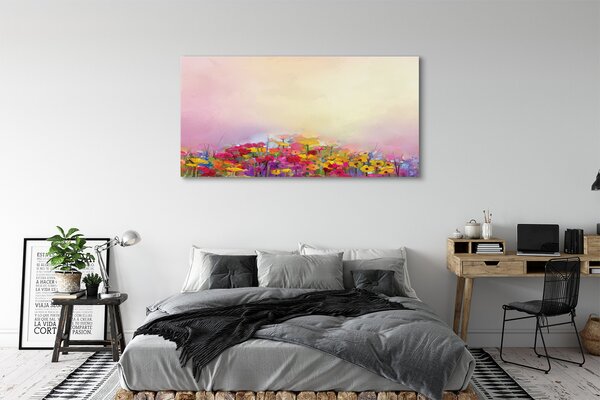Tablouri canvas flori fotografie cer