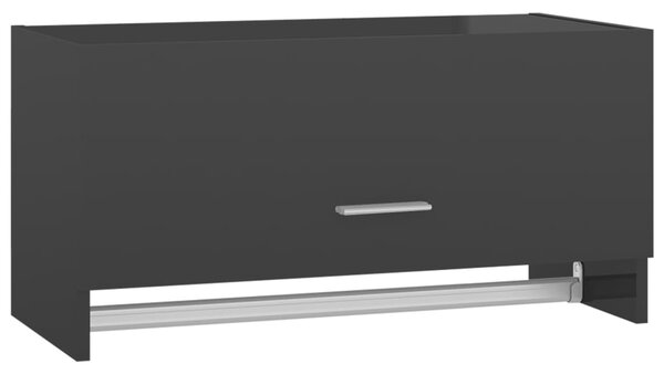 Șifonier, gri extralucios, 70x32,5x35 cm, PAL