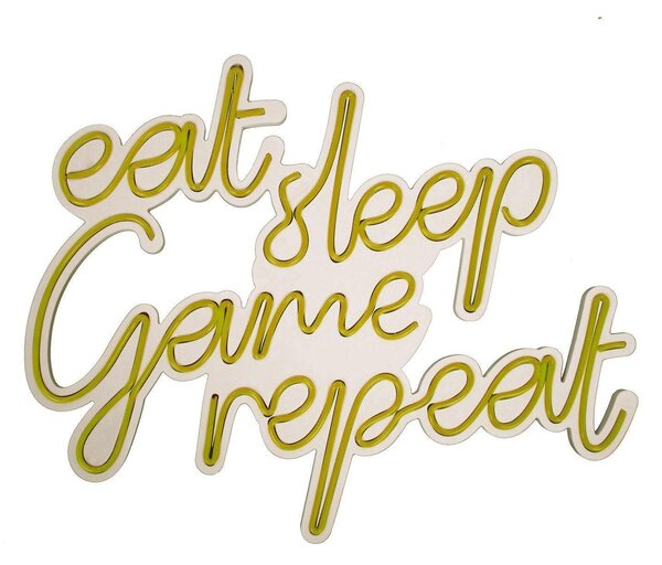 Aplica de Perete Neon eat sleep game repeat, 51x40 cm