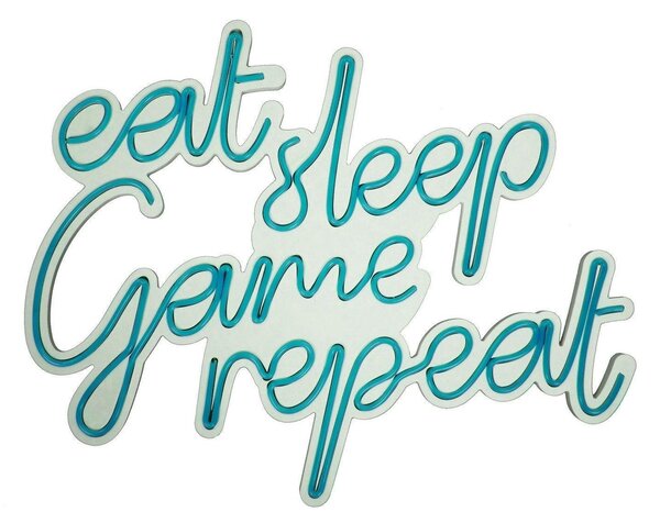 Aplica de Perete Neon eat sleep game repeat, 51x40 cm