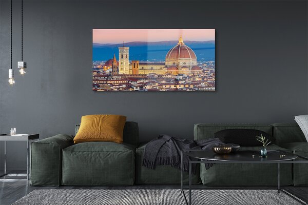 Tablouri pe sticlă Italia Catedrală noapte panorama