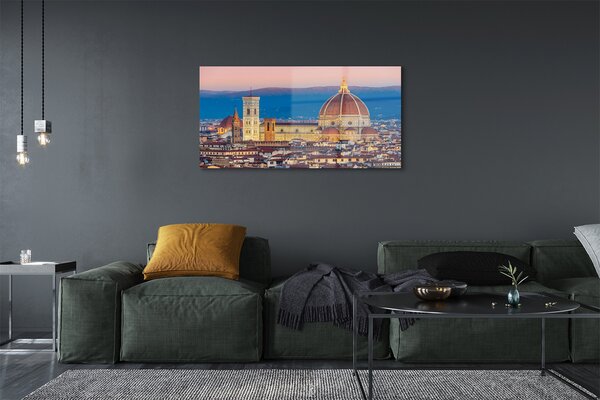 Tablouri pe sticlă Italia Catedrală noapte panorama