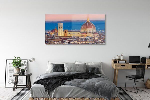 Tablouri pe sticlă Italia Catedrală noapte panorama
