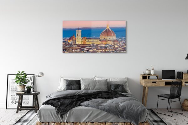 Tablouri pe sticlă Italia Catedrală noapte panorama